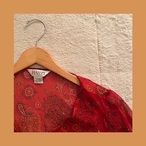 sheer vintage 100% silk top !